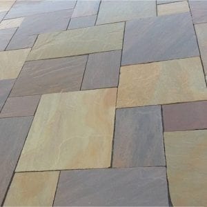 Simply Paving Natural Sandstone Paving in Buff Blend