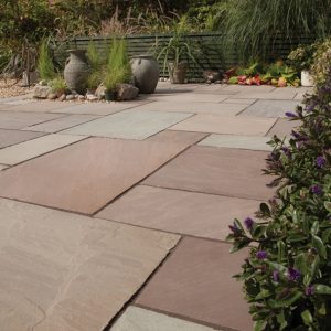 Bradstone, Blended Natural Sandstone Patio Paving Imperial Green Blend Patio Pack - 19.52 m2 Per Pack