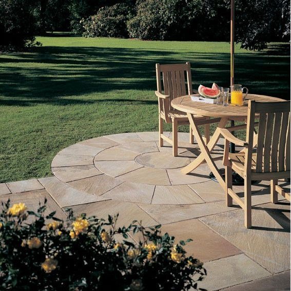 Bradstone Natural Sandstone Paving Fossil Buff 3 Ring Squaring Off Kit - Pack